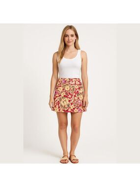 J. Crew Floral Print Mini Skirt Size 2